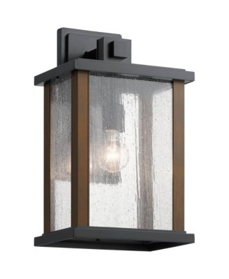 Marimount 17" High and Seeded Glass Outdoor Wall Light