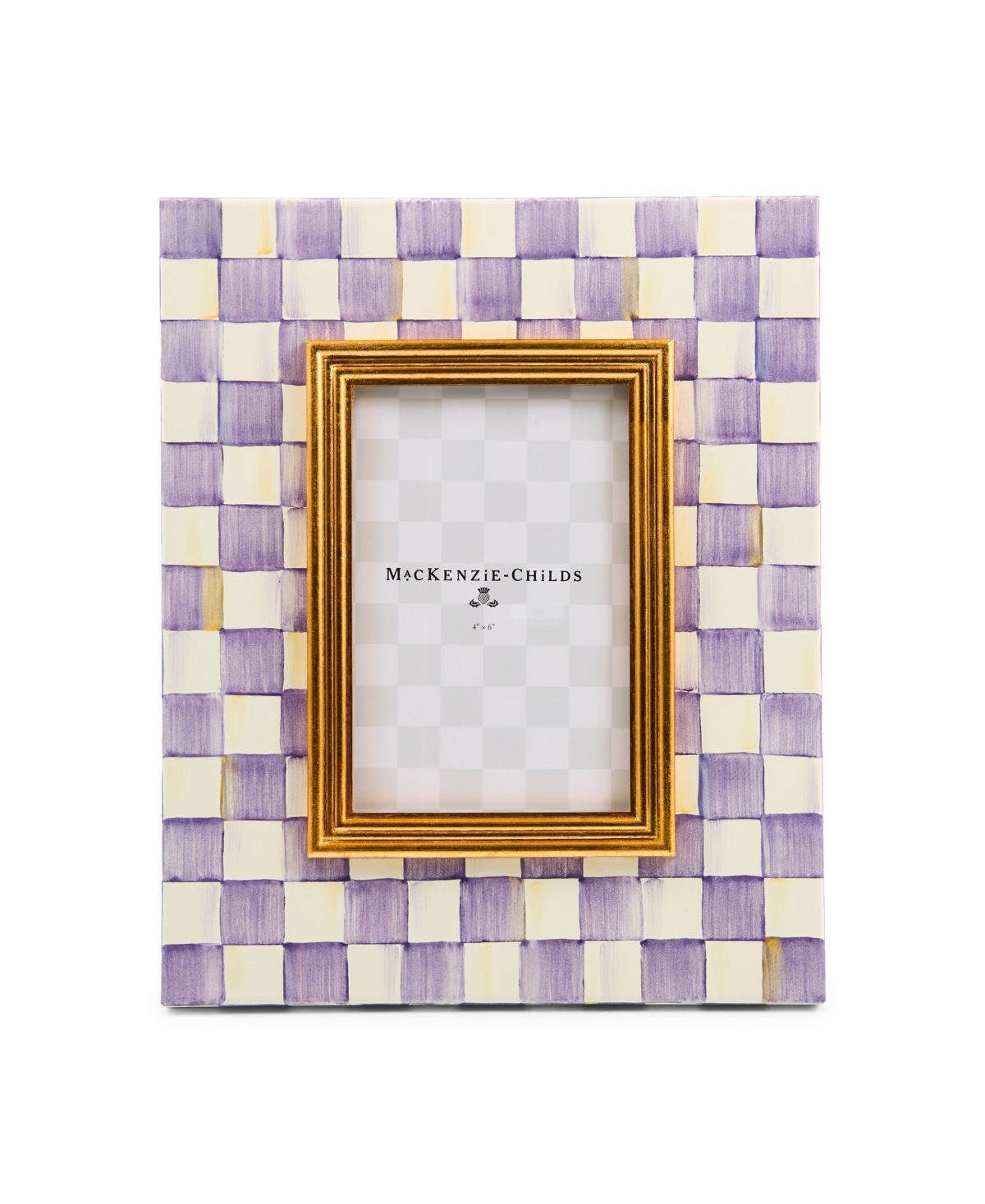 MacKenzie-Childs Violet Check 4" x 6" Frame
