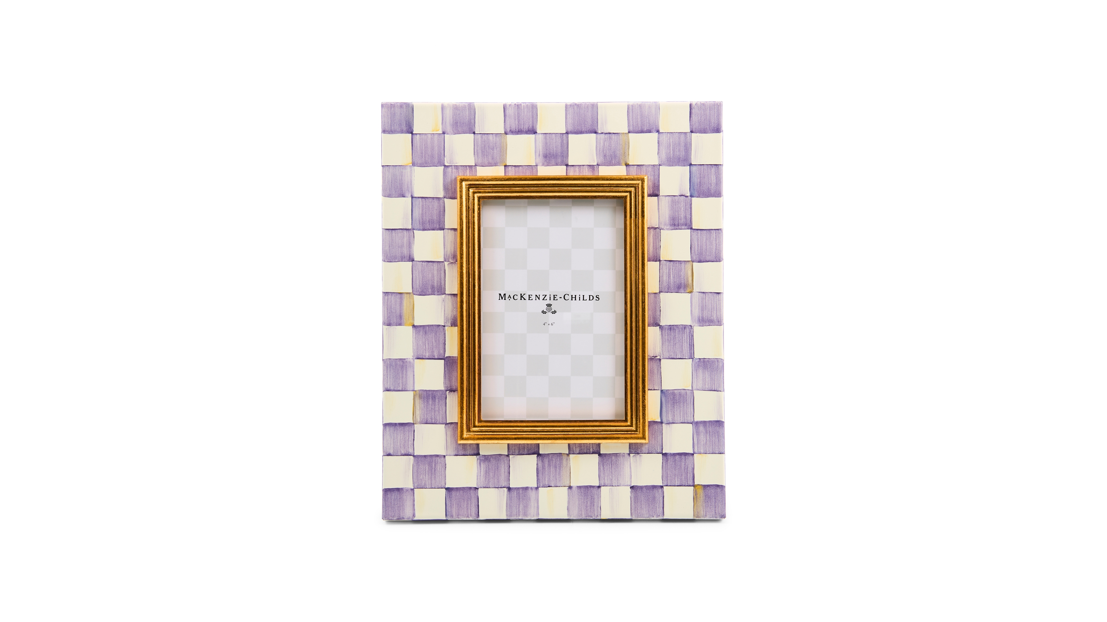 MacKenzie-Childs Violet Check 4" x 6" Frame