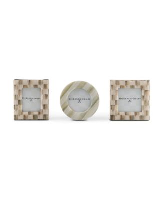 Mocha Fabric Frames, Set of 3