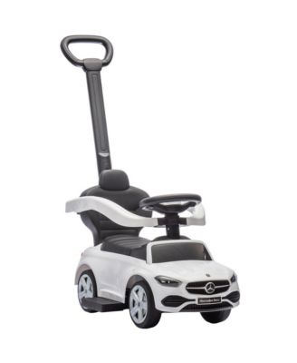 Mercedes-Benz C-Class 2-in-1 Ride-On Car with Under-Seat Storage, 55 lbs, Ages 1.5-3
