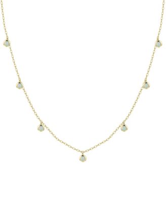 Dew Drops Necklace with Lab Grown Opal