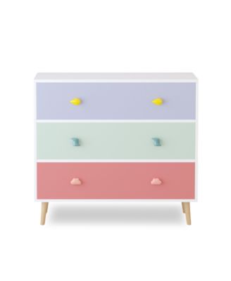3 Drawer Toddler Dresser with Storage Cabinet for Kids Bedroom