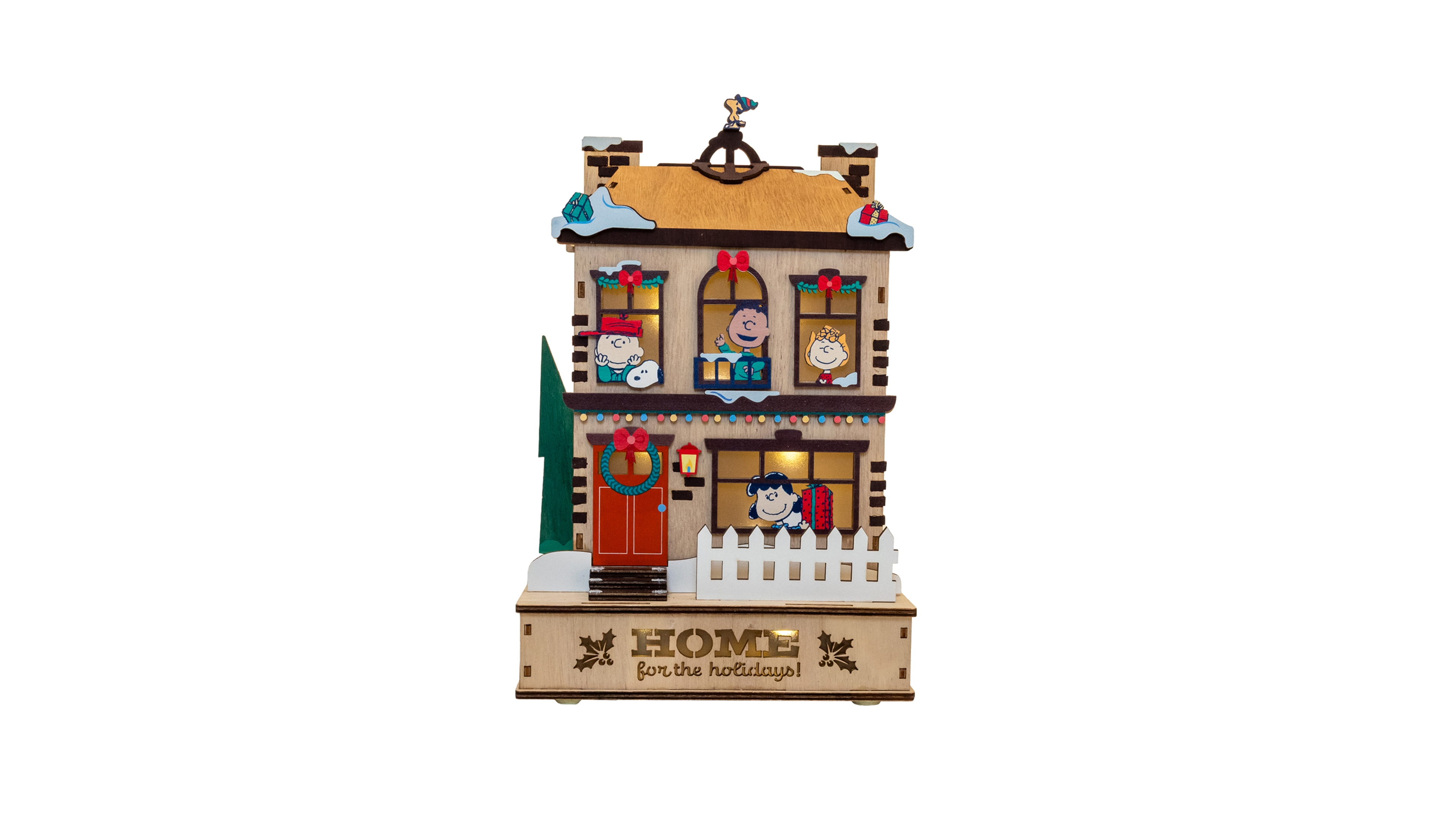Kurt Adler Peanuts Lighted Home For The Holidays House