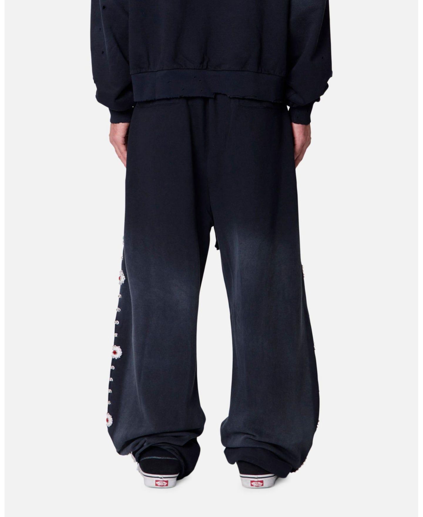 Мужские брюки mnml Mojave Oversized Faded Sun-Bleached Sweatpants, цвет: Чёрный — фото 4