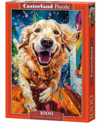 Euphoric Spectrum Golden Retriever 1000 Piece Jigsaw Puzzle, Ages 14+