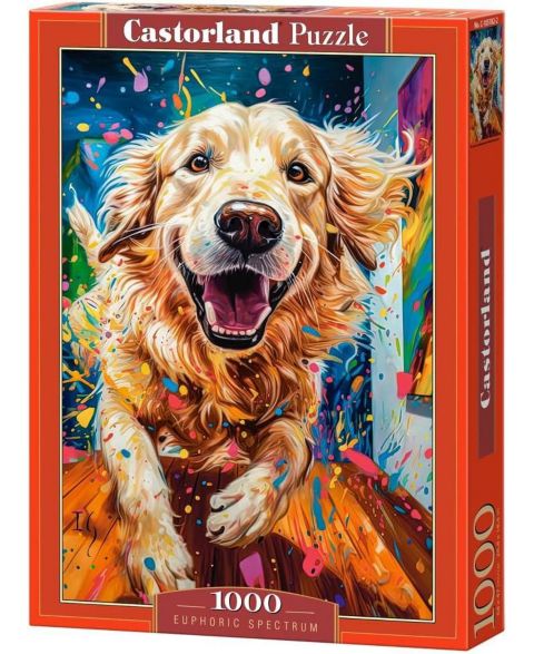 Детский пазл Castorland Euphoric Spectrum Golden Retriever 1000 Piece Jigsaw Puzzle, Ages 14+