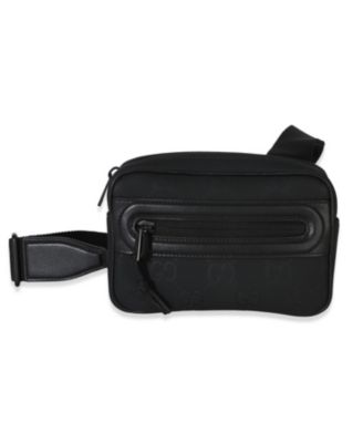 Black Rubber GG Effect Mini Slingbag
