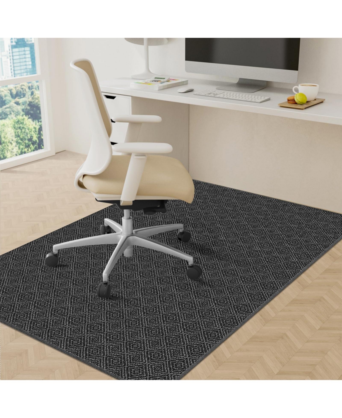 Danrong Heavy Duty Floor Protector Mat For Rolling Office Desks Non Slip