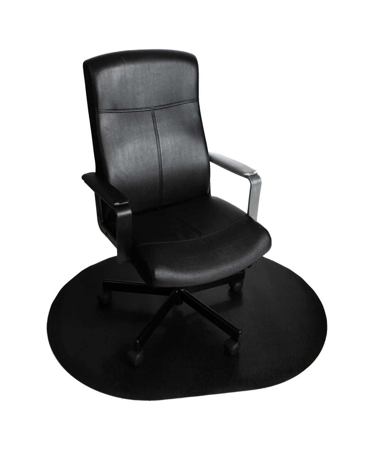 Danrong Super Oval Desk Chair Mat Heavy Duty Vinyl Floor Protection For Office Chairs - Carpet