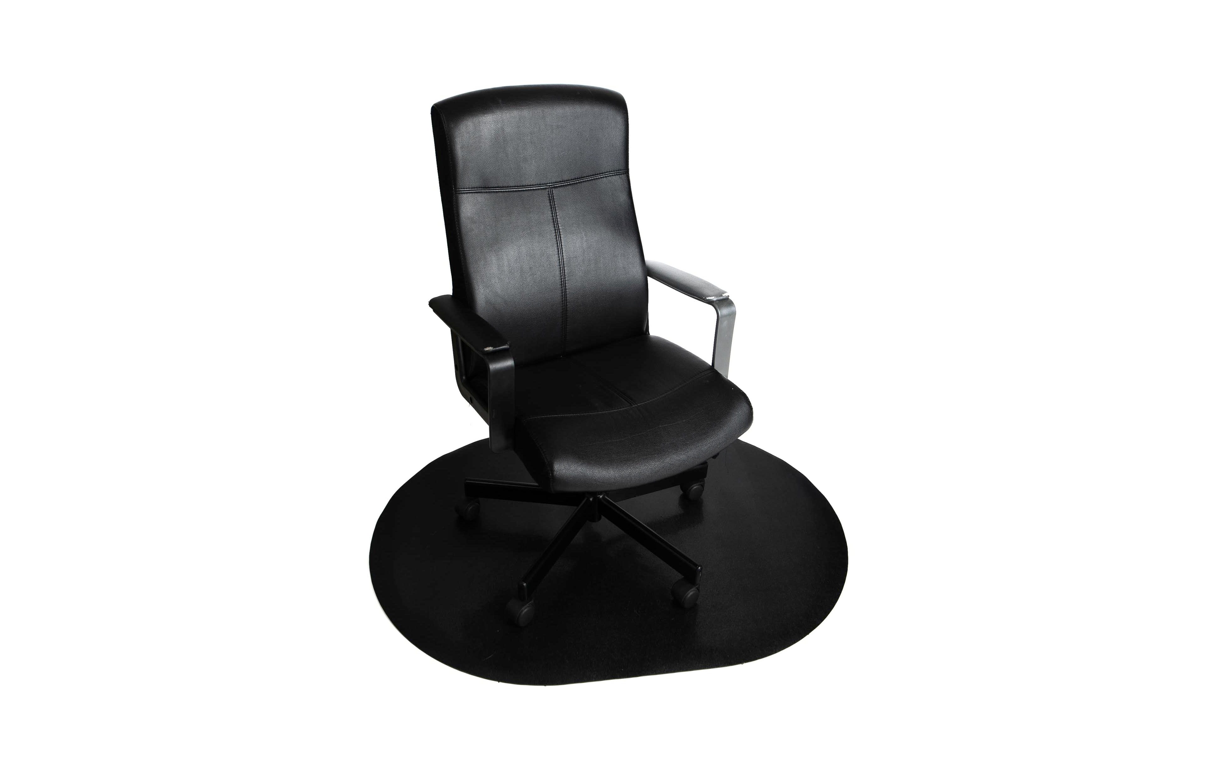 Danrong Super Oval Desk Chair Mat Heavy Duty Vinyl Floor Protection For Office Chairs - Carpet