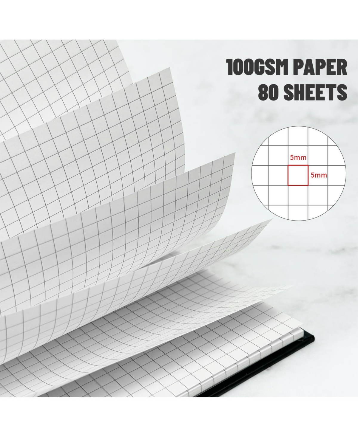Danrong B5 Spiral Notebook Hardcover 100gsm College Ruled Thick Paper 160 Pages For School Office Note Taking