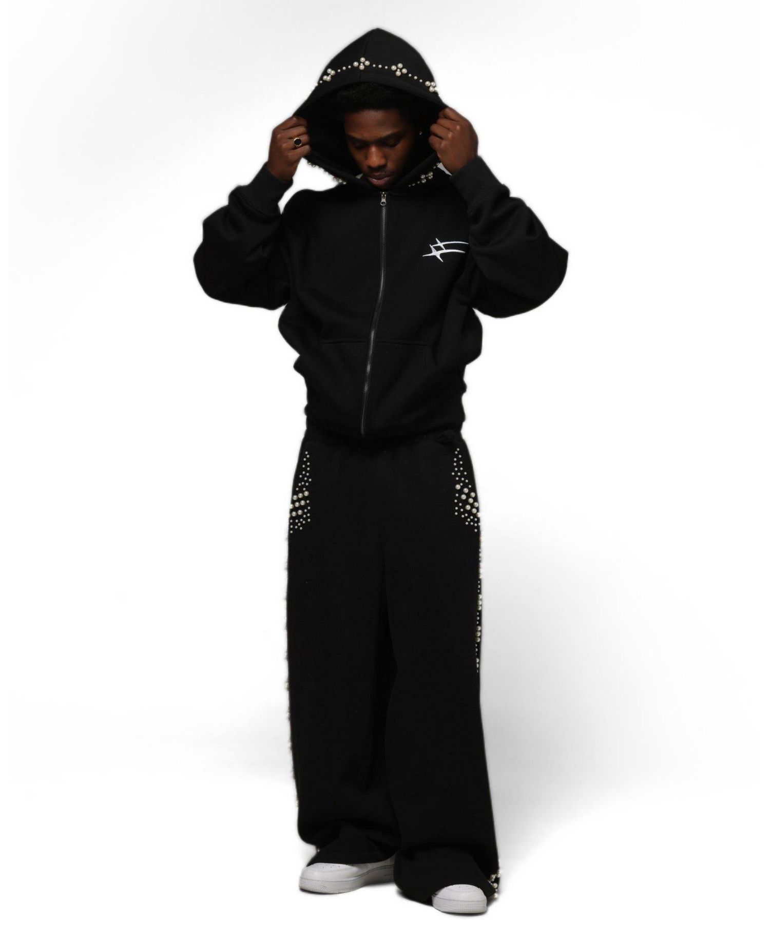 Men's Oversized Graphic Full-Zip Hoodie