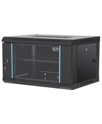 6U Wall Mount Network Server Cabinet 15.5 in Deep 200 lb Rack Enclosure