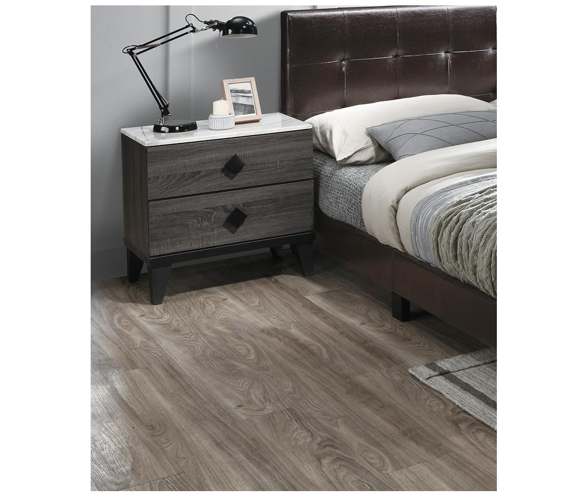 Flynama Modern Pine and Plywood Nightstand 1 Piece