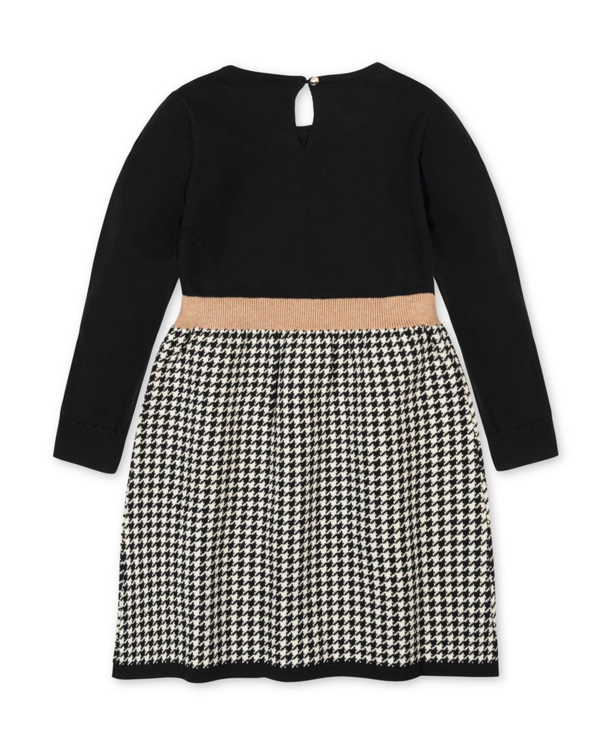 Hope & Henry Little and Big Girls' (6-12) Organic Skater Sweater Dress with Bow