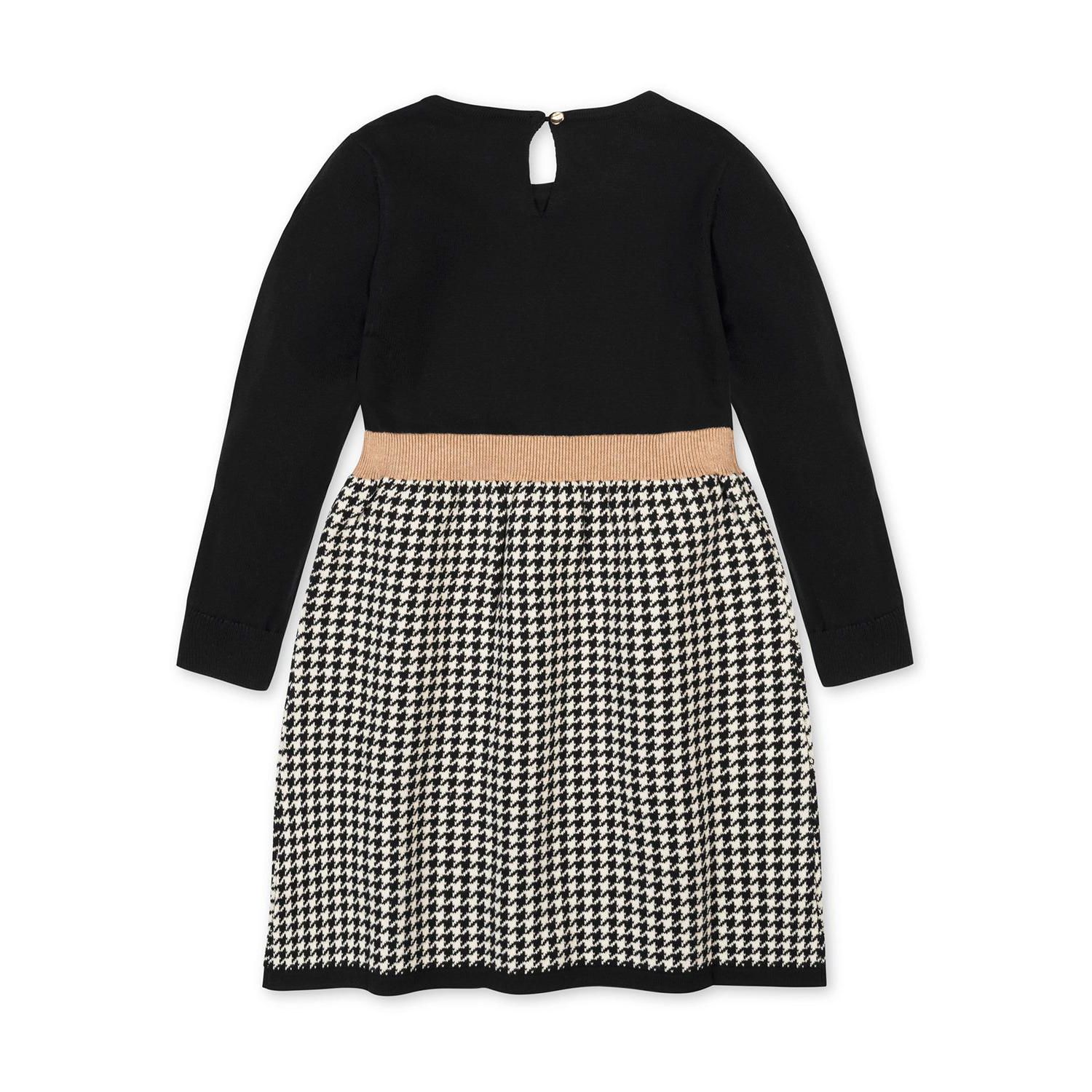 Little and Big Girls' (6-12) Organic Skater Sweater Dress with Bow