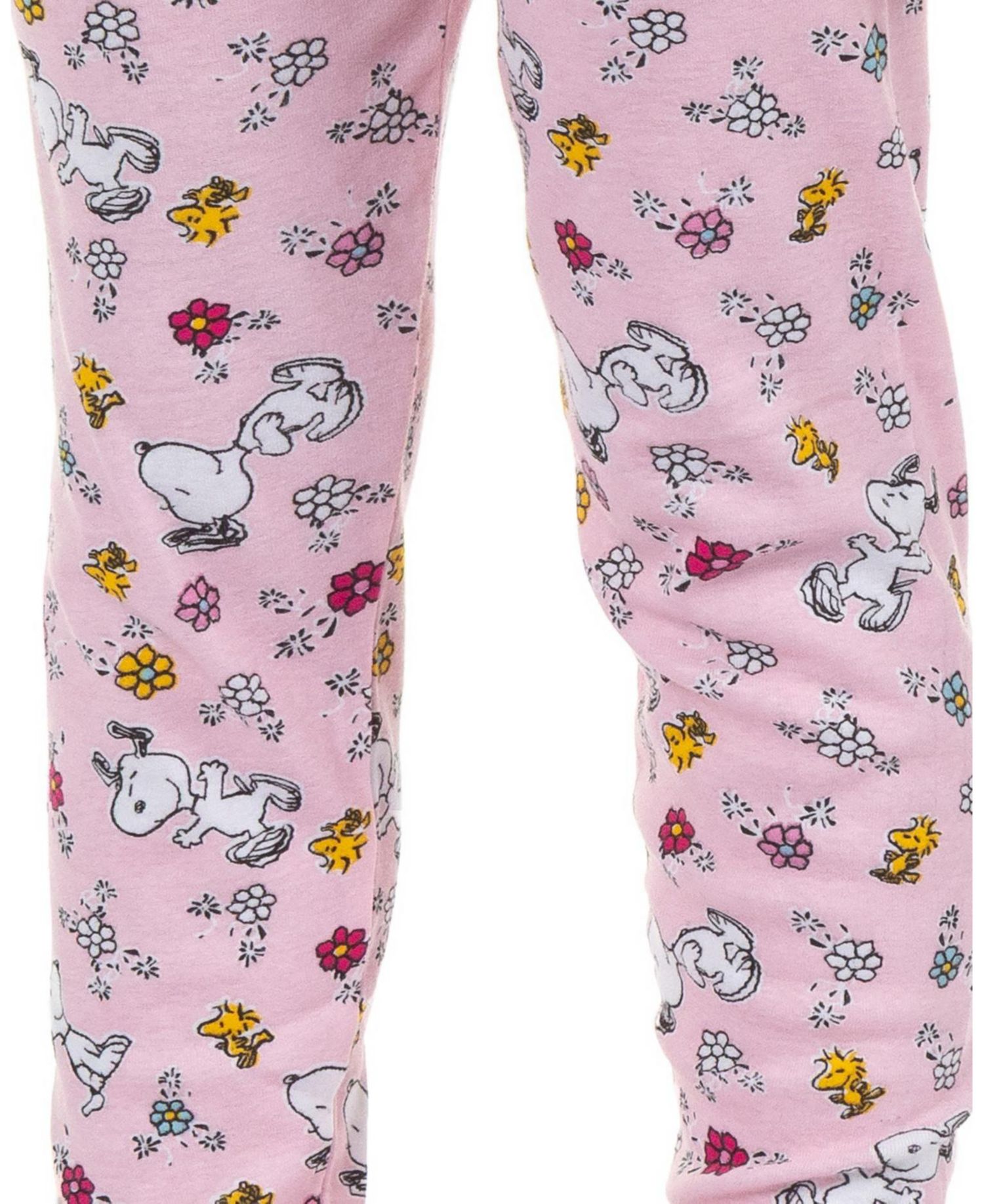 Big Girls Snoopy and Woodstock Girls'8-14 Pajamas Tight Fit Sleep Set (12)