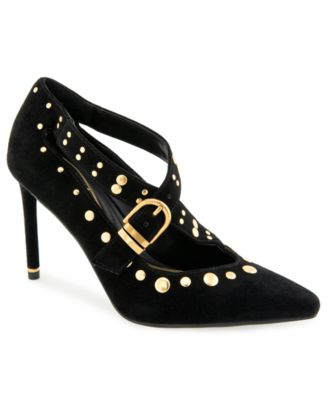 Women's Qupid Stud Snip Toe Stiletto Pumps