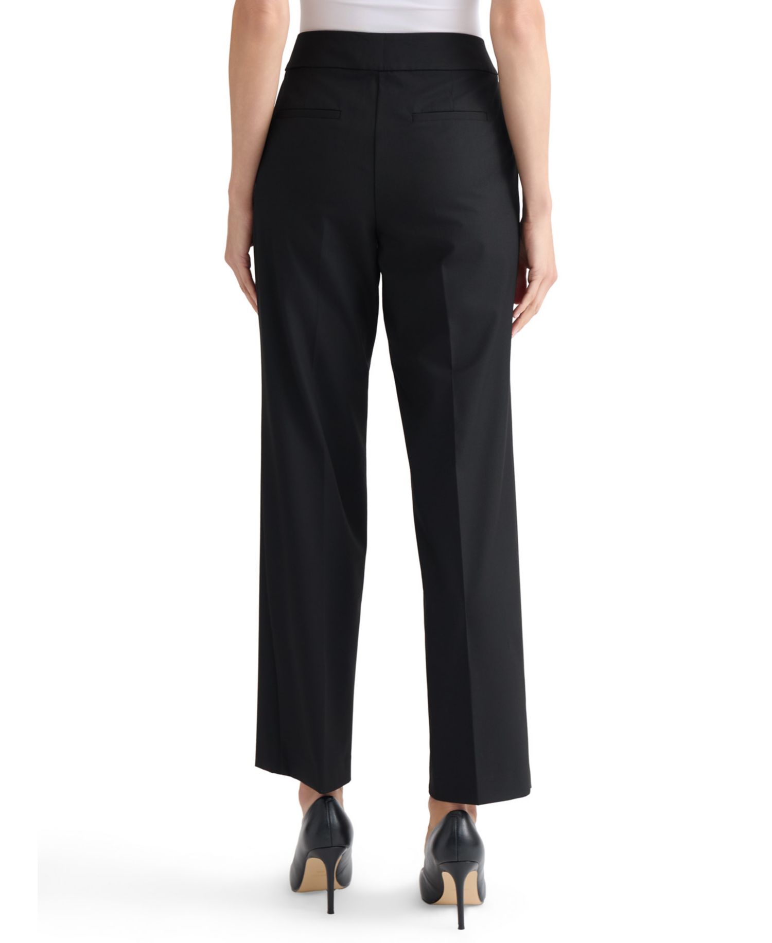Women's Machine Washable Mid-Rise Straight Pants, Regular & Petite