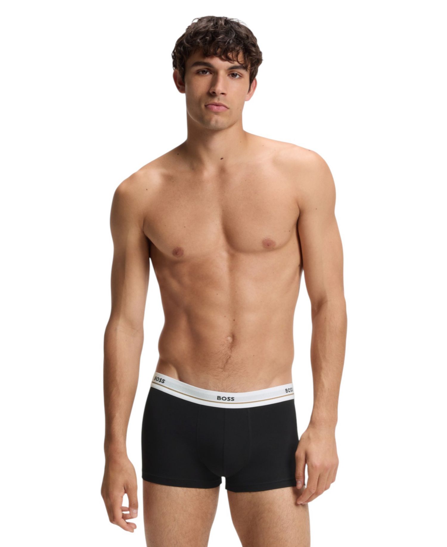 Men's Essential Cotton Logo-Waistband Trunks, 5-Piece Set