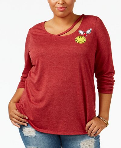 ING Trendy Plus Size Patch T-Shirt