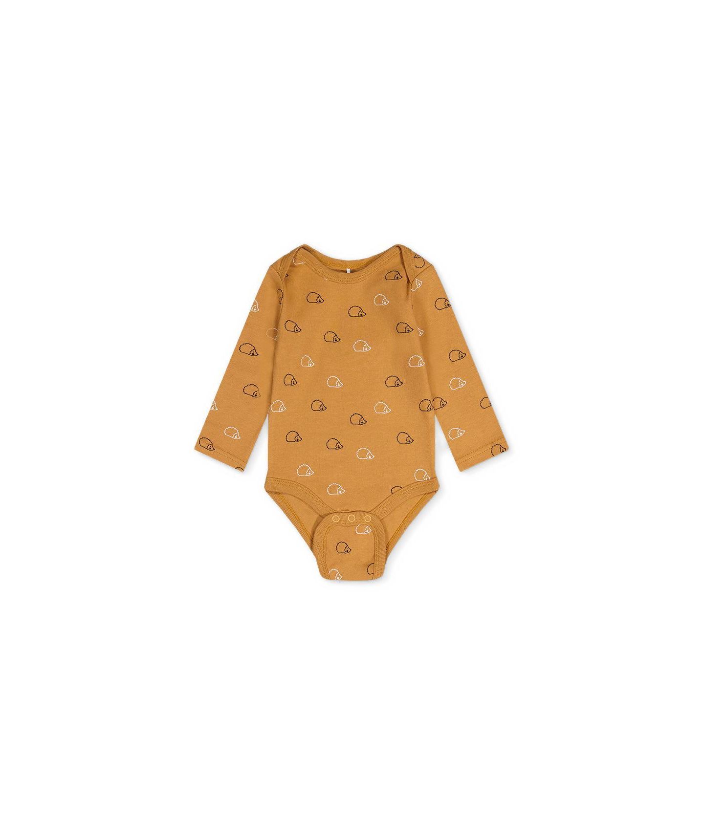 Deux par Deux Baby Boy 3M-24M Three Pack Cotton Onesie Brown Printed Hedgehogs, цвет: Коричневый с принтом — фото 2