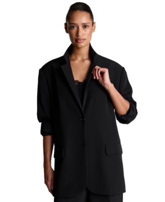 Women's Luxe Stretch Twill Two-Button Boyfriend Blazer 