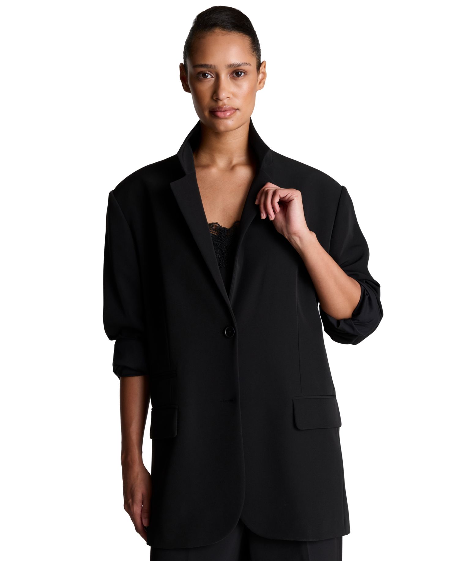 Women's Luxe Stretch Twill Two-Button Boyfriend Blazer