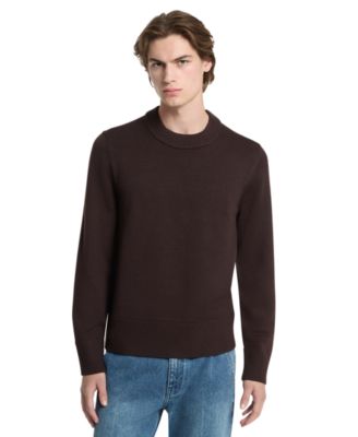 Men's Ribbed Merino Wool Crewneck Sweater