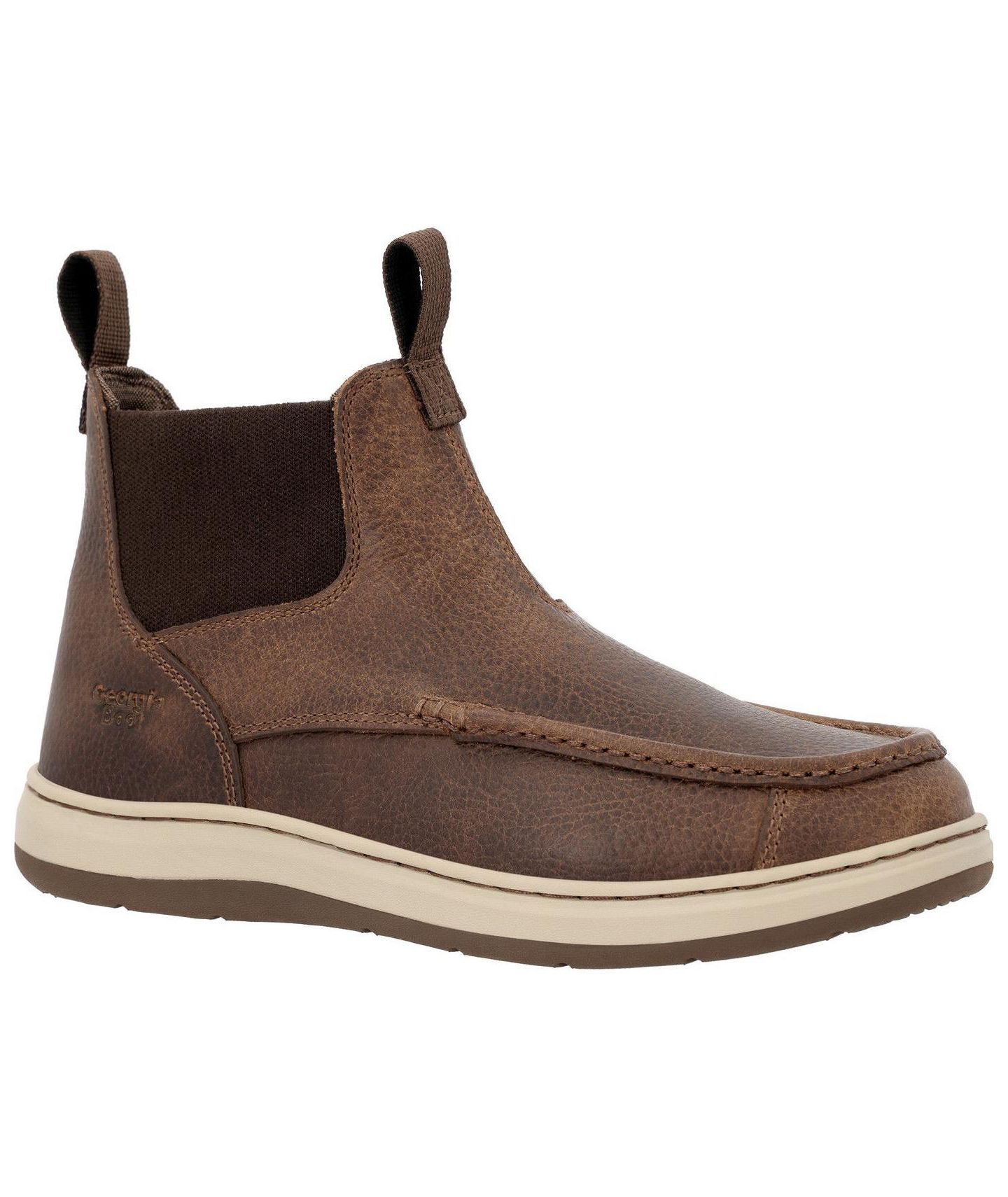 Мужские ботинки GEORGIA BOOT Eagle SuperLyte Moc-Toe Leather, цвет: Коричневый — фото 1