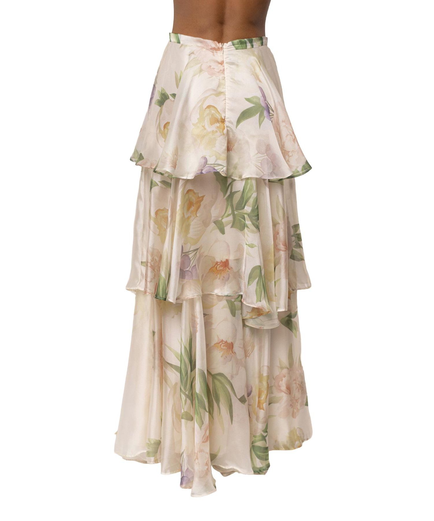 Women's Botanical Dreams Floral-Print Halter Cropped Top and Tiered Maxi Skirt, 2-Piece Set