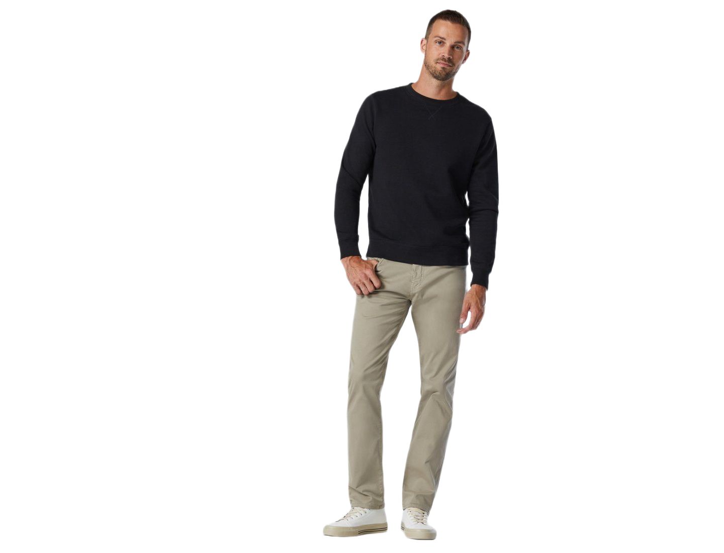 Мужские брюки Mavi Jeans Zach Twill Regular-Rise Straight-Leg, цвет: Бежевый — фото 2