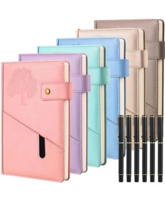 A5 Life Tree Faux Leather Journal Notebook Pen Bulk Set For Office Business Gifting