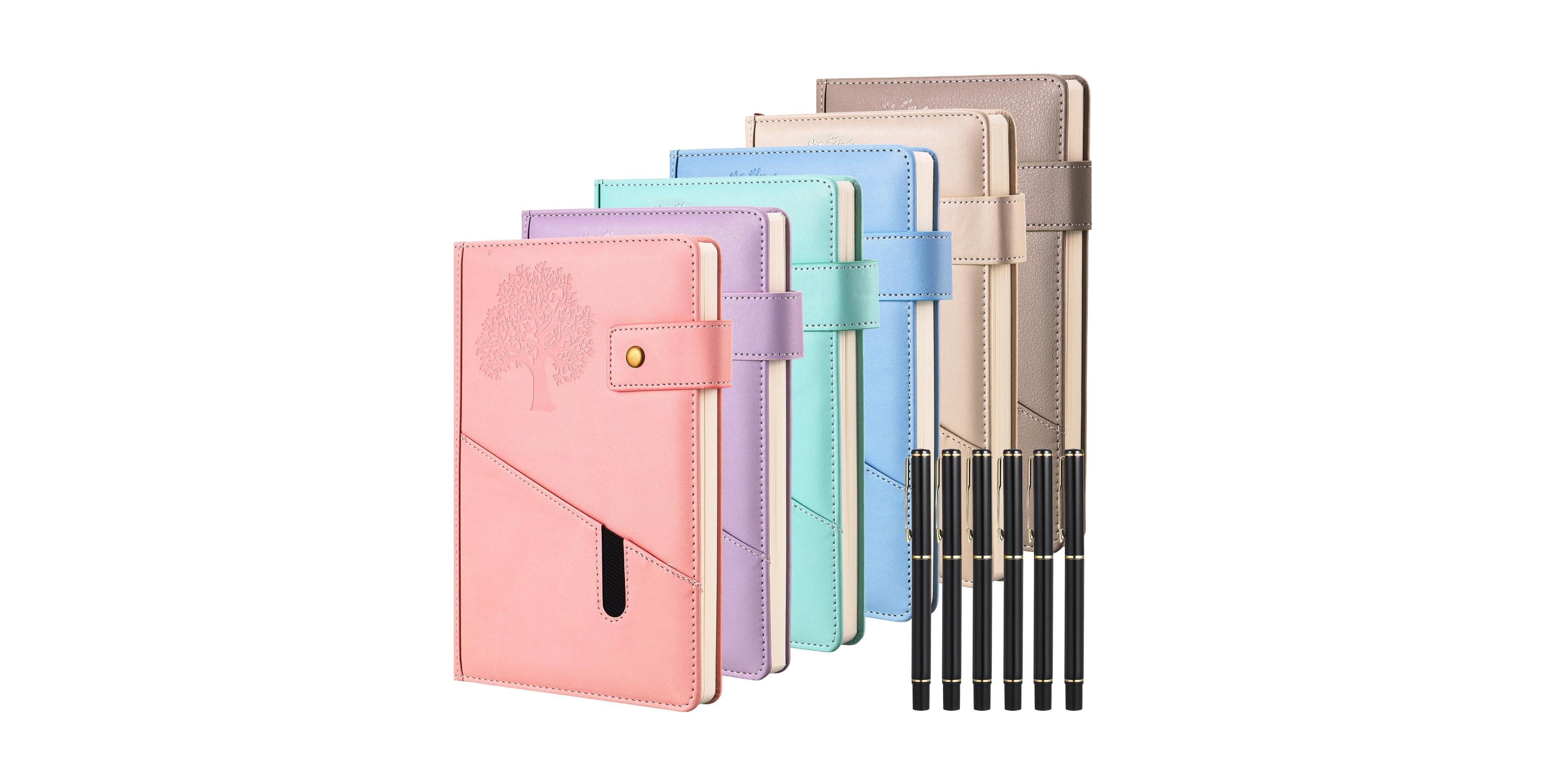 Danrong A5 Life Tree Faux Leather Journal Notebook Pen Bulk Set For Office Business Gifting