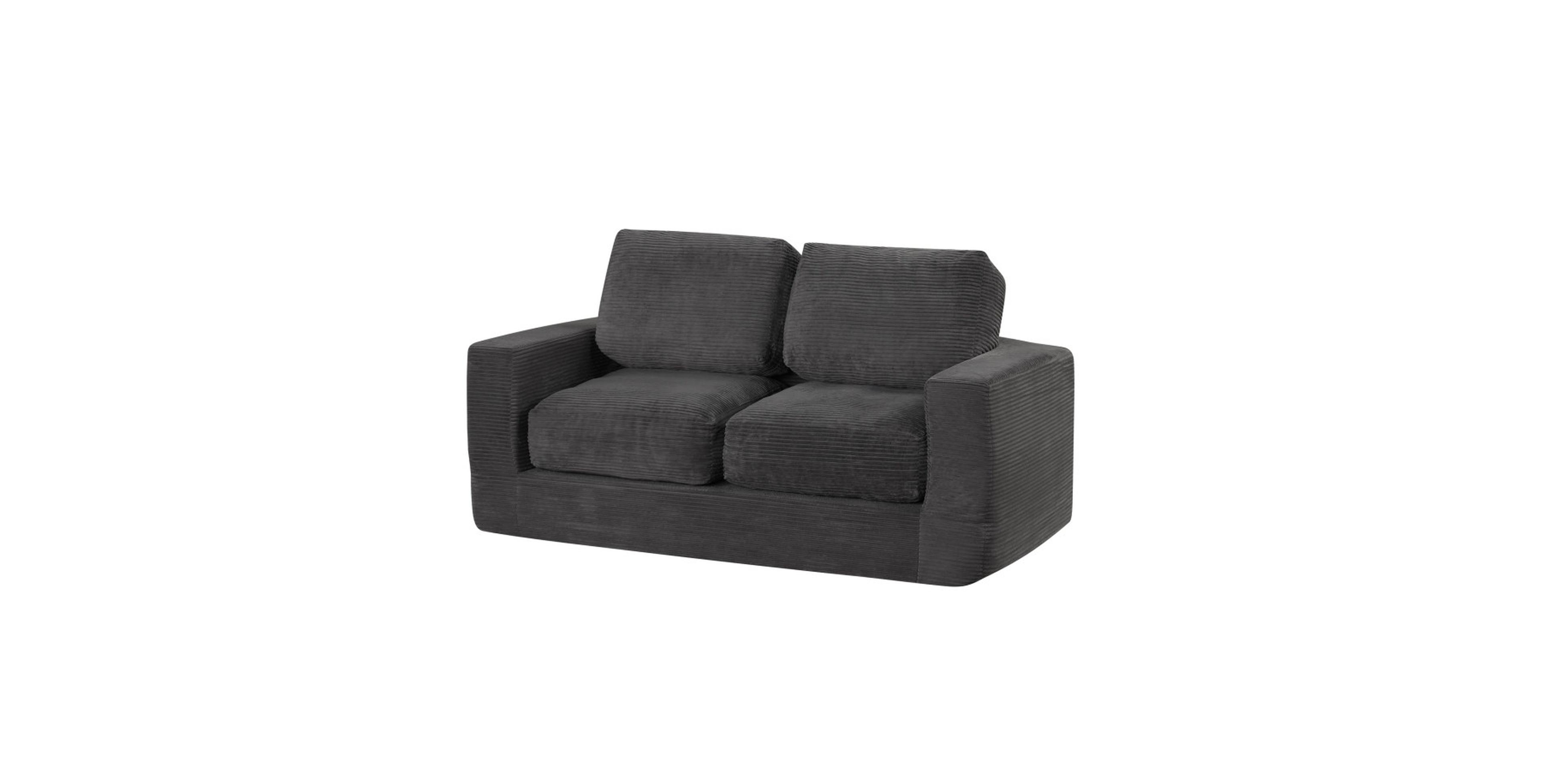 Gouun 62 Inch 2-Seater Floor Couch with Removable Corduroy Cover