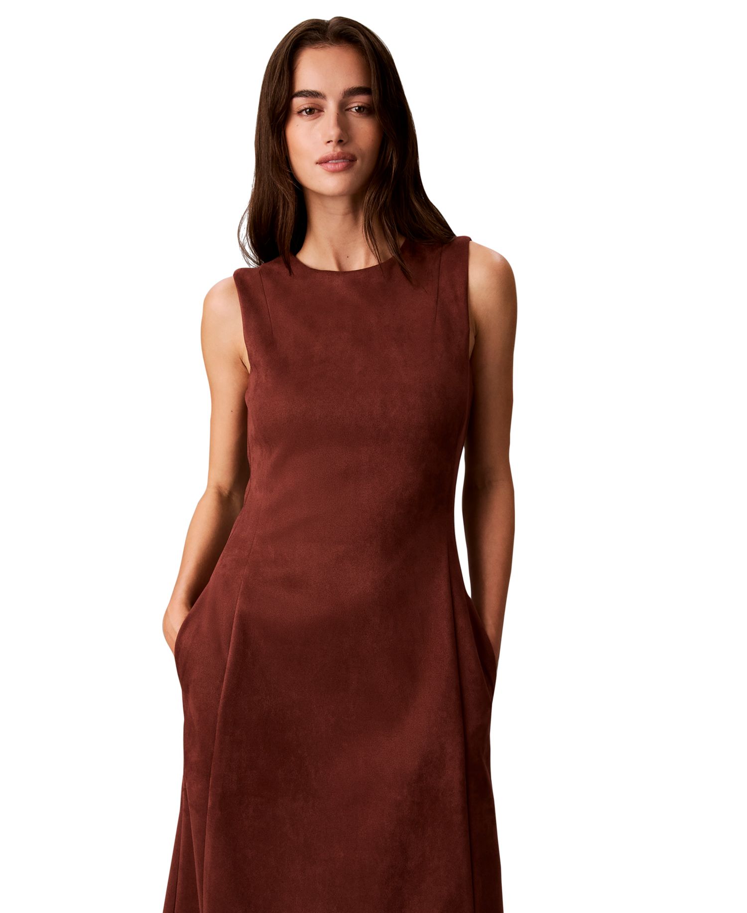 Women's Scuba A-Line Midi Dress