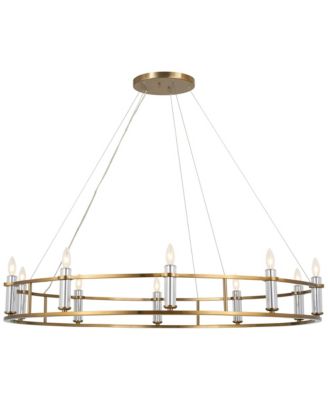 Rosalind 50" Wide Brushed Natural 10-Light Chandelier