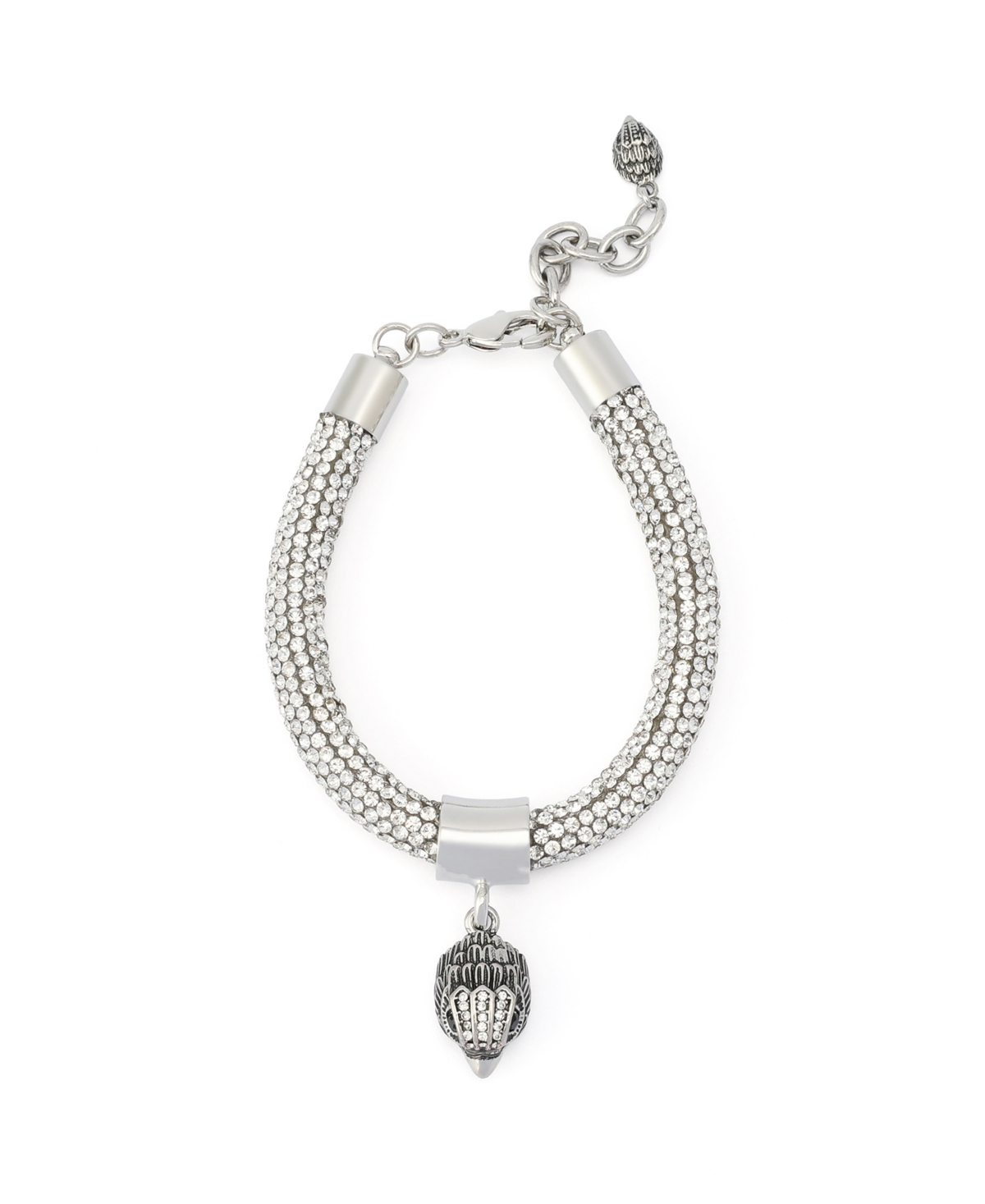 Robert Lee Morris Soho Glass Crystal Signature Eagle Rope Adjustable Bracelet - Crystal