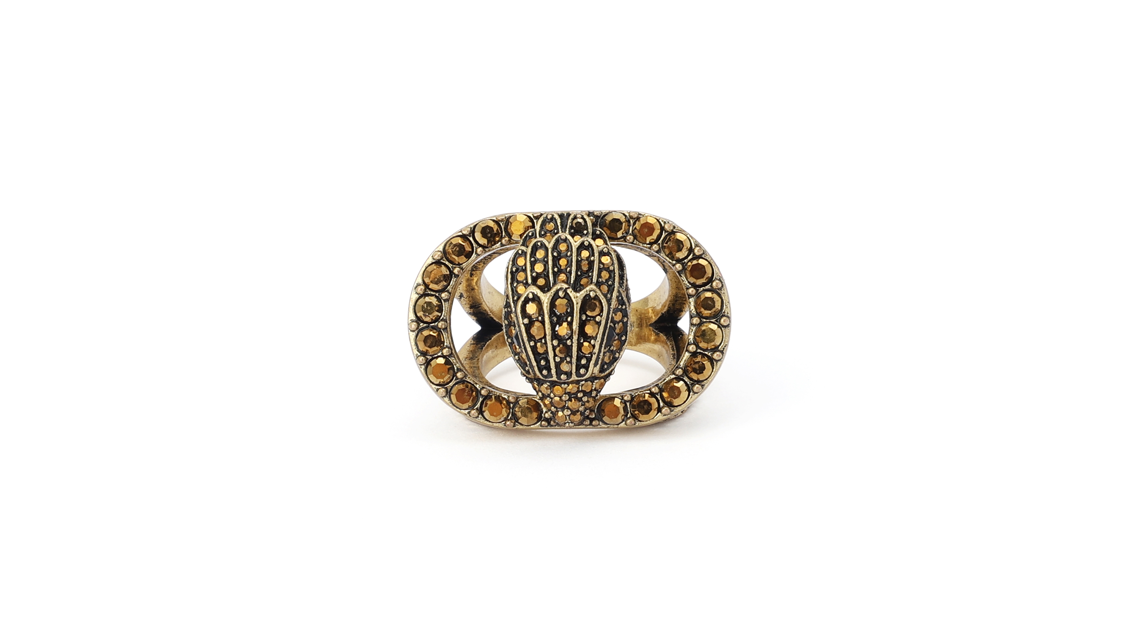 Kurt Geiger London Glass Crystal Chelsea Eagle Cocktail Ring