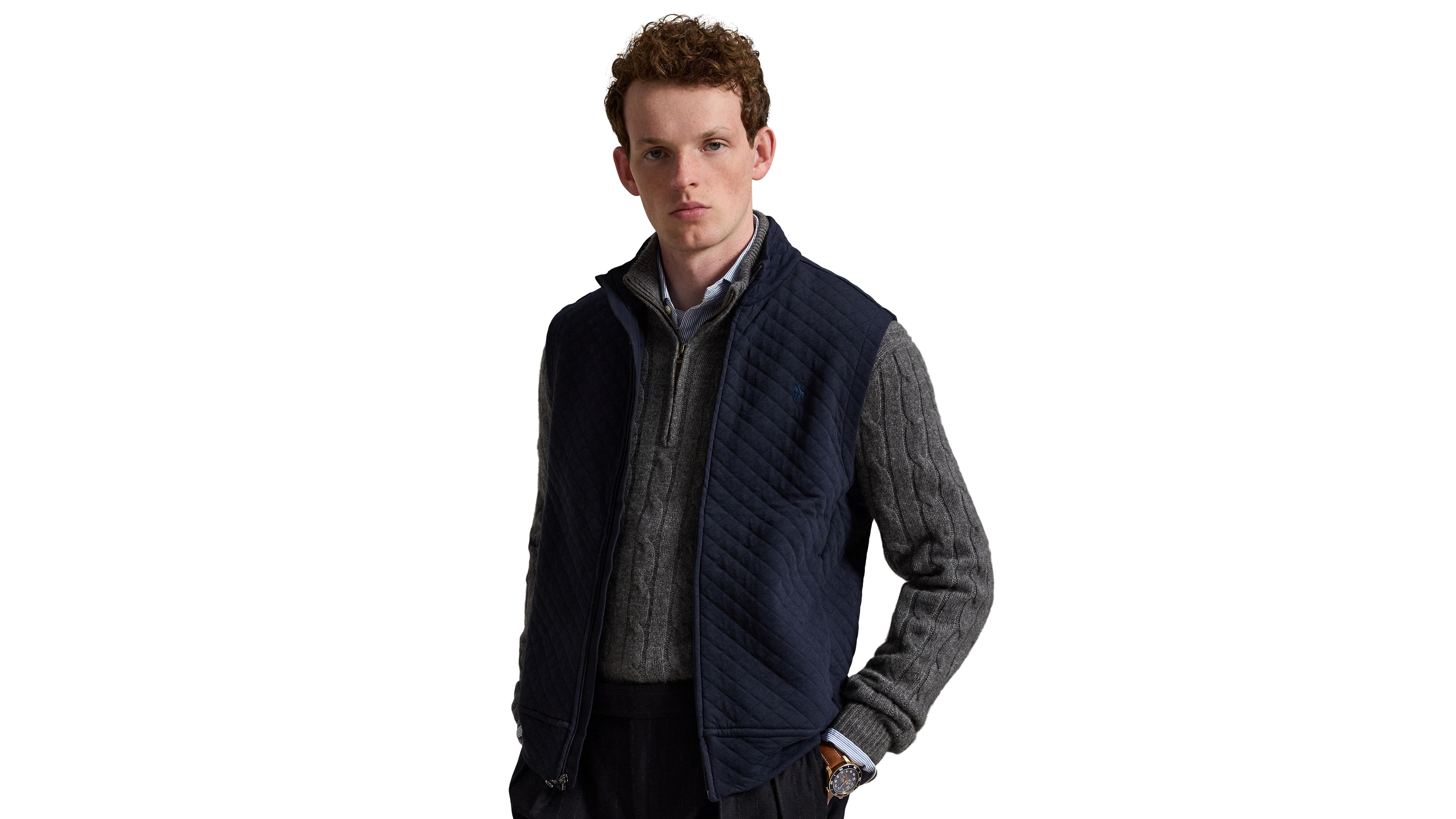 Polo Ralph Lauren Men's Quilted Double-Knit Jersey Vest