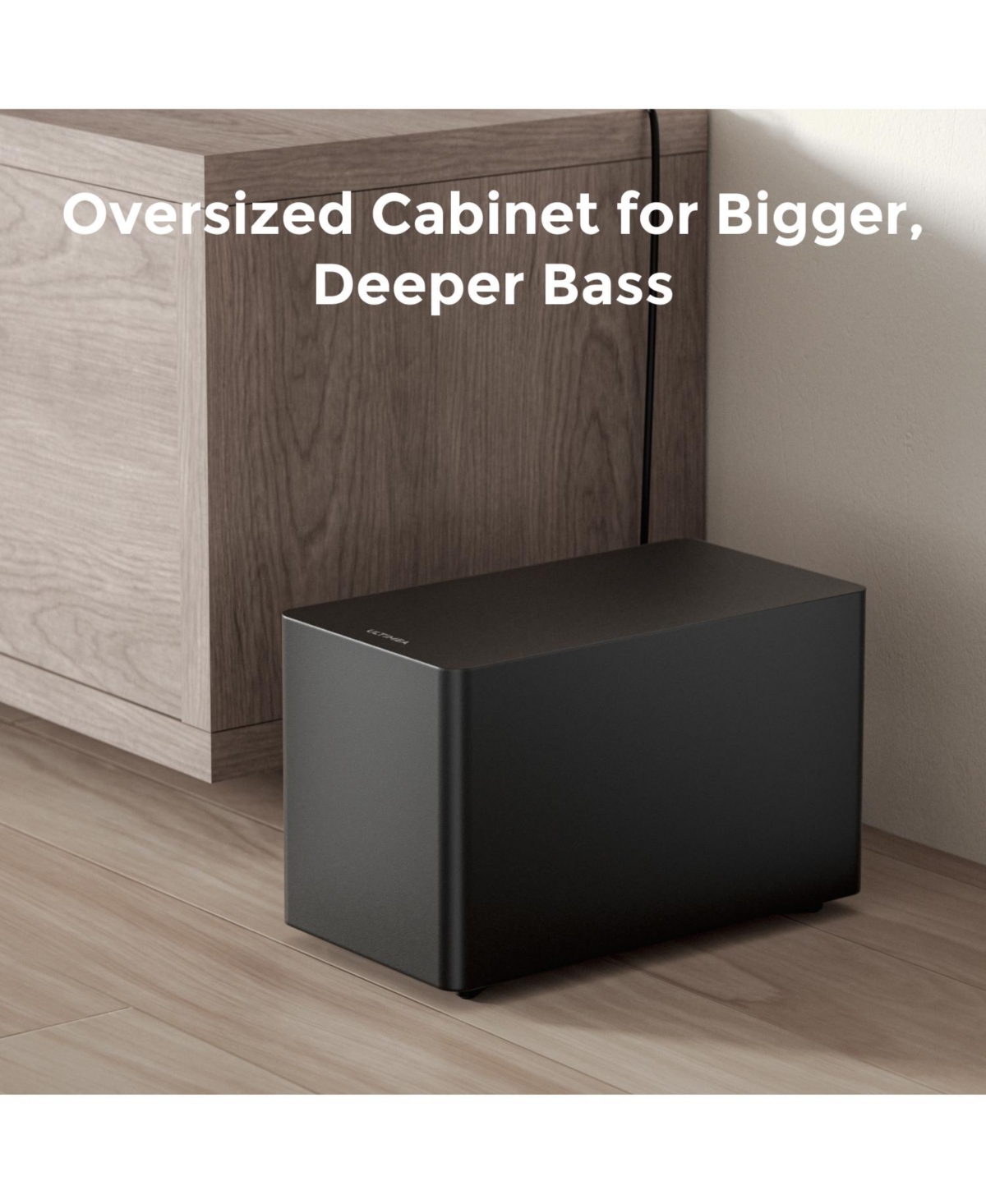 Ultimea Poseidon M60 Boom 5.1ch Dolby Atmos Sound System, 340W Peak Power, 5 Full-Range Drivers, Wired Subwoofer