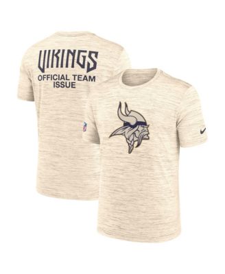 Men's Natural Minnesota Vikings 2026 Rivalries Collection Sideline Velosity T-Shirt