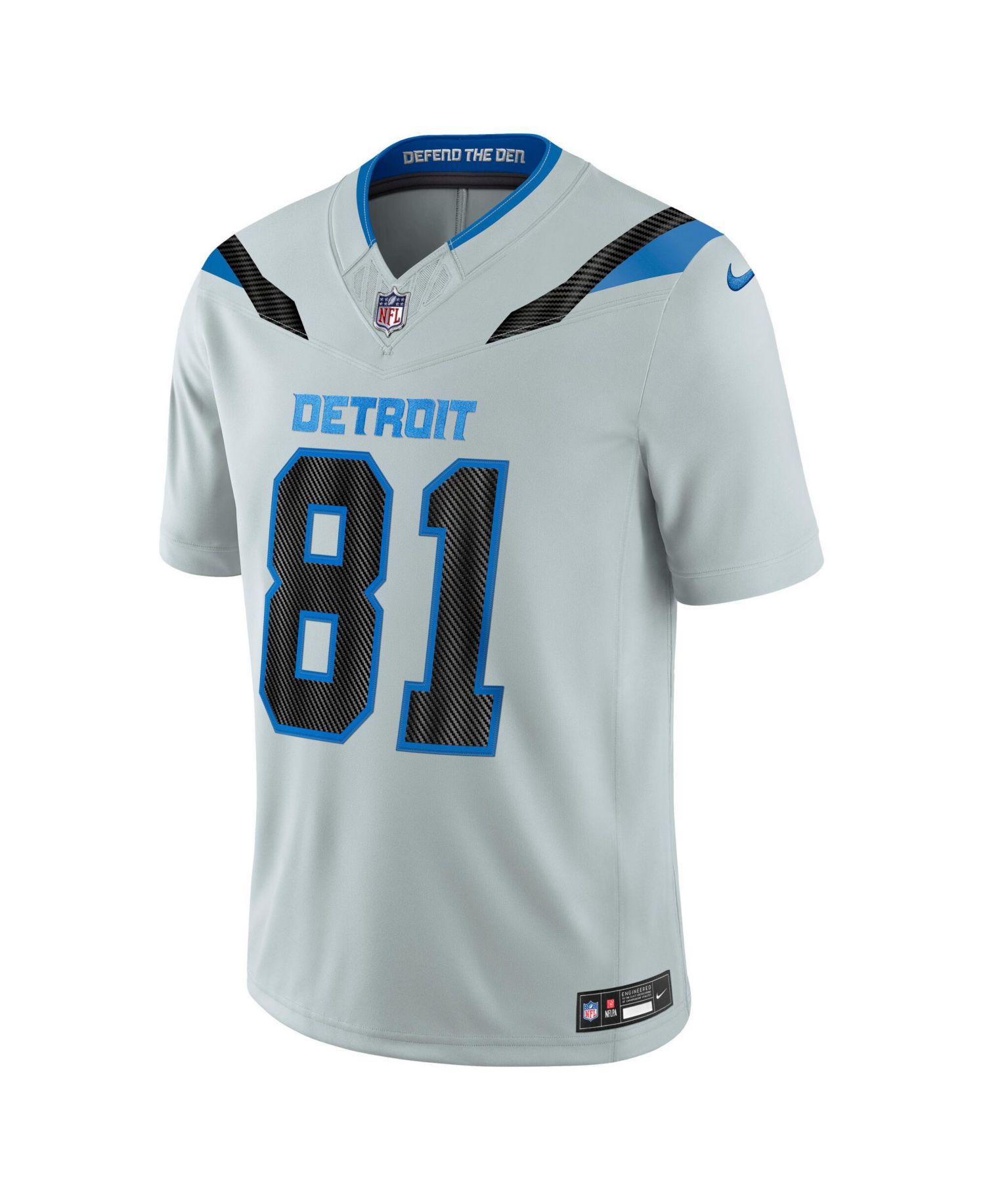 Men's Calvin Johnson Silver Detroit Lions 2026 Rivalries Collection Vapor F.U.S.E Stitched Limited Jersey