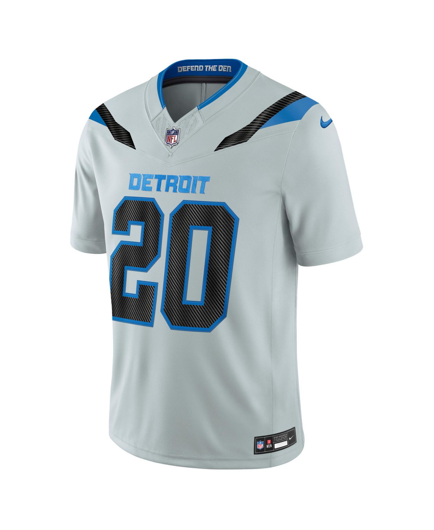 Мужской топ Nike Barry Sanders Silver Detroit Lions 2026 Rivalries Collection Vapor F.U.S.E Stitched Limited Jersey — фото 2