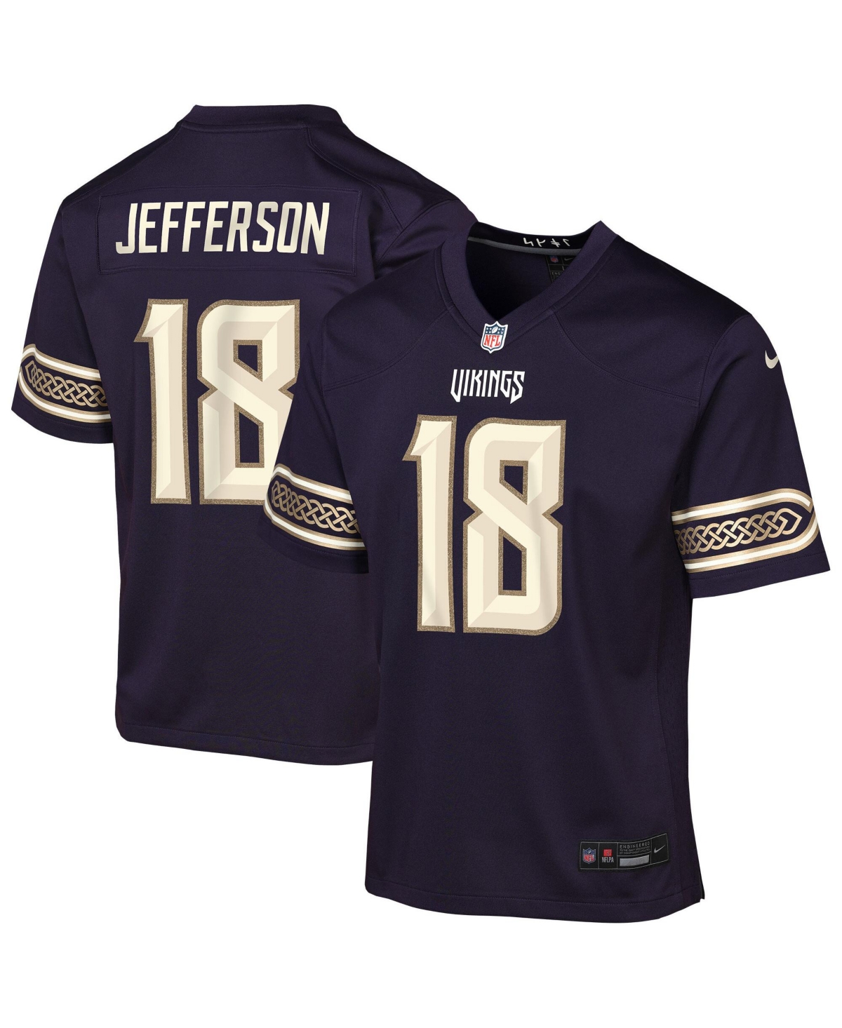 Nike Big Boys and Girls Justin Jefferson Purple Minnesota Vikings 2026 Rivalries Collection Game Jersey