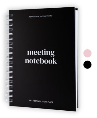 Work Meeting Notebook Project Planning Action Item Tracker Note Taking Planner Office Supplies