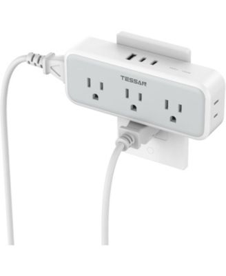 Wall Outlet Extender with 5 AC Outlets and 3 USB Ports