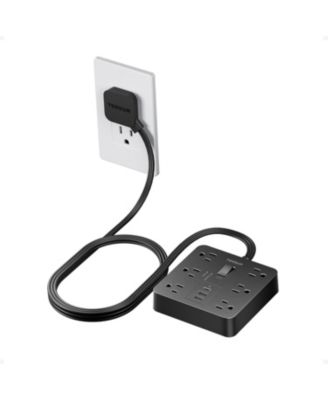5-Foot Surge Protector Power Strip with 6 Outlets and USB Charging Ports Compatible with North American Plugs