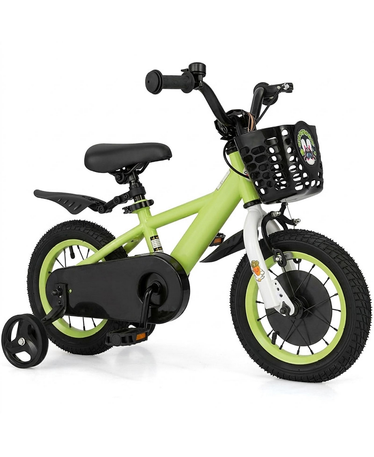 Hongge 12-Inch Kids Bike with Detachable Training Wheels, 110 lbs Capacity, Ages 3-4